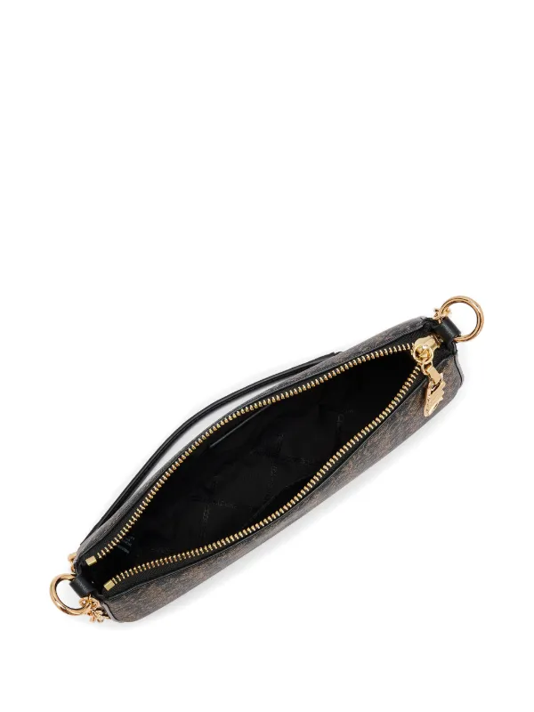 Michael Kors Monogram Shoulder Bag | Black | FARFETCH