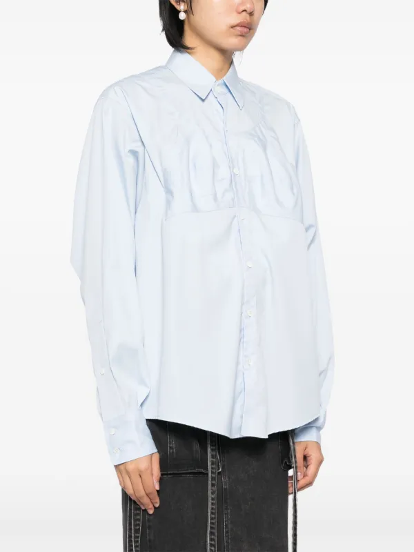 Vaquera bra-detail Cotton Shirt | Blue | FARFETCH BH Vaquera bra-detail Cotton Shirt | Blue | FARFETCH BH