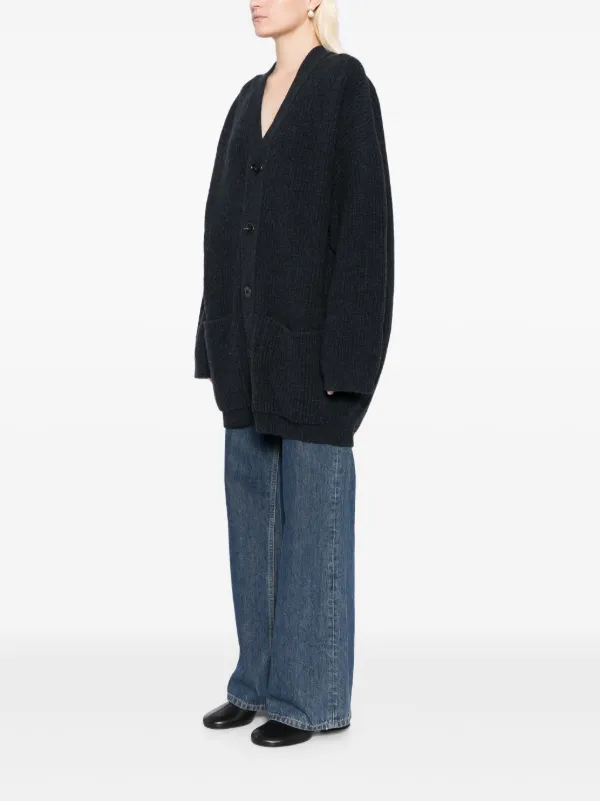 【関税込み】LEMAIRE ネイビー Cardi フェルト コート LEMAIRE Felted cardi-coat | Blue | FARFETCH