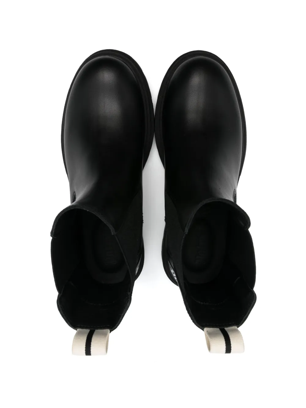 Palm Angels Kids logo-print Chelsea boots Black