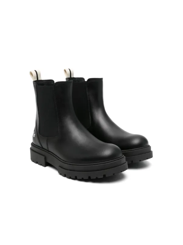 Palm Angels Kids logo print Chelsea Boots Farfetch