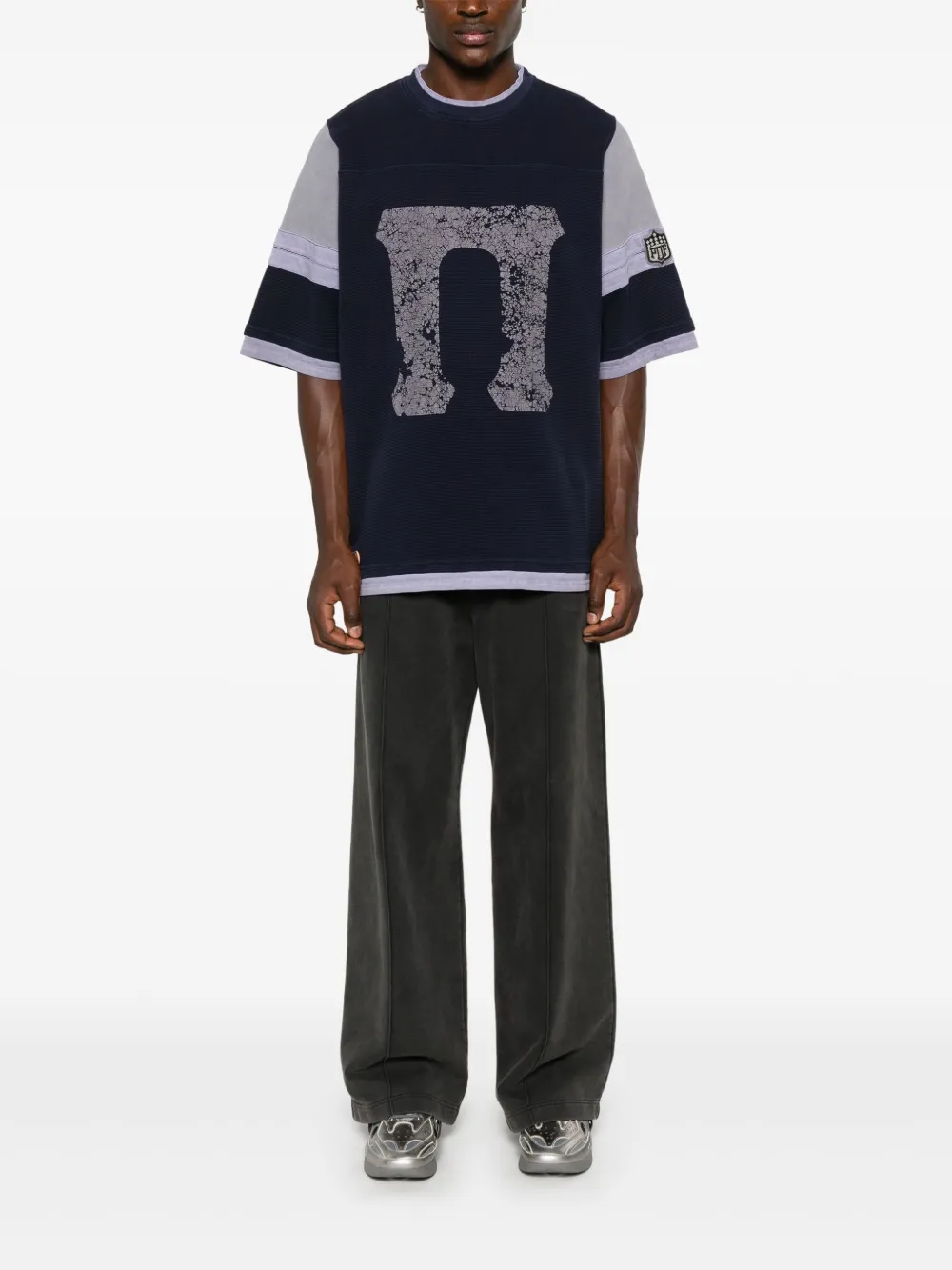PDF T-shirt met vlakken - Blauw