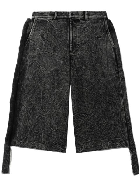 WESTFALL acid-wash denim shorts