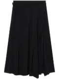 Y's asymmetric midi skirt - Black