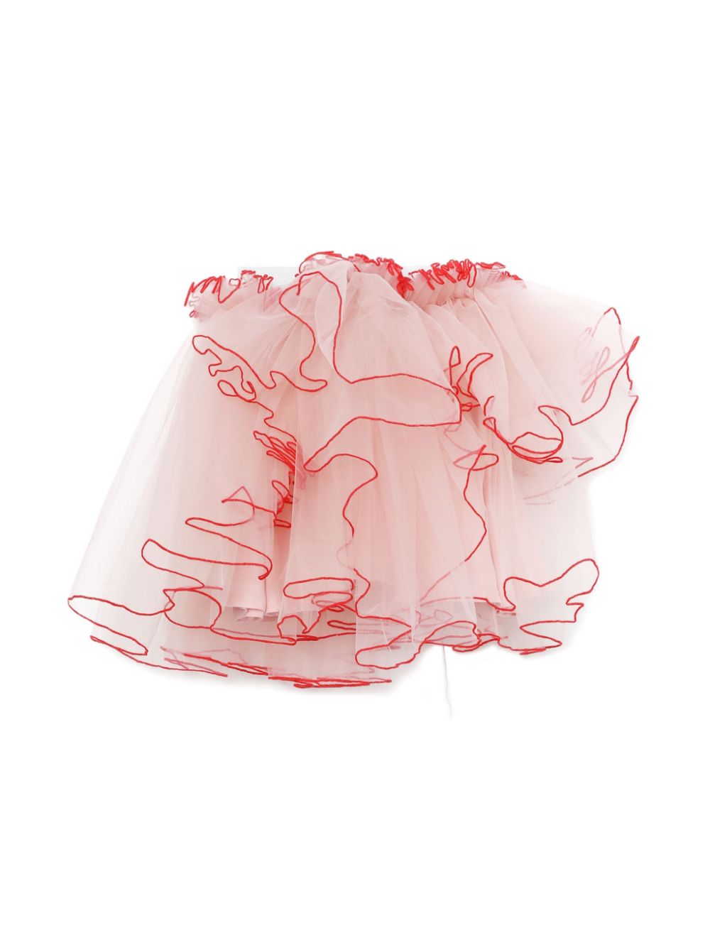 Raspberry Plum ruffled mini skirt - Pink