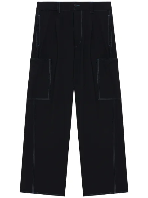 Sunnei contrast-stitching wide-leg trousers 