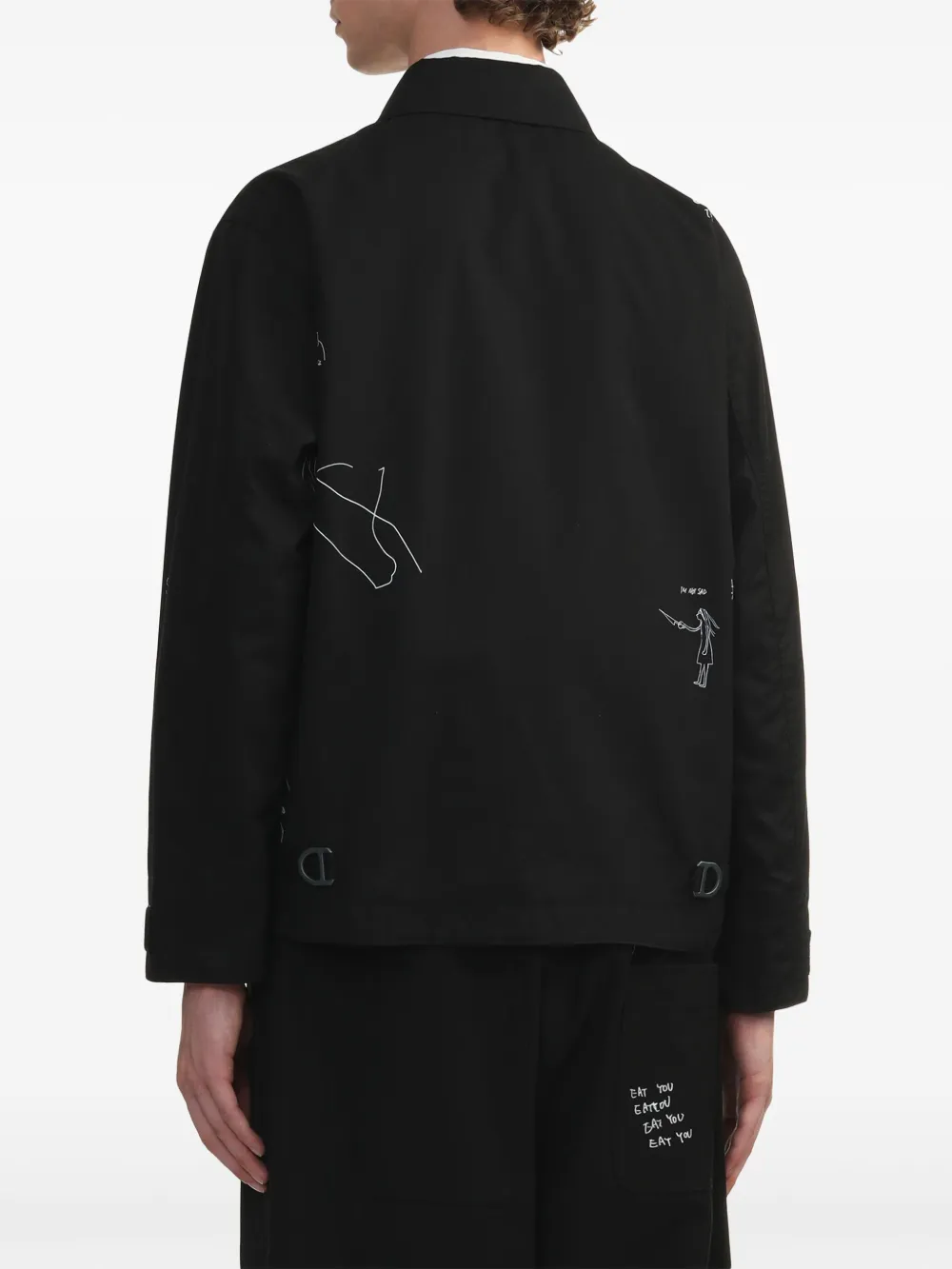 Undercover Katoenen shirtjack Zwart