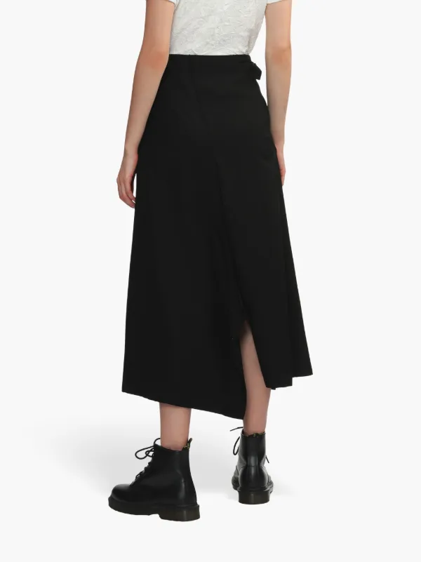 【直営・関税送料込】Asymmetric midi skir Helmut Lang Asymmetric Wool Midi Skirt | Grey | FARFETCH