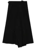 Y's asymmetric midi skirt - Black