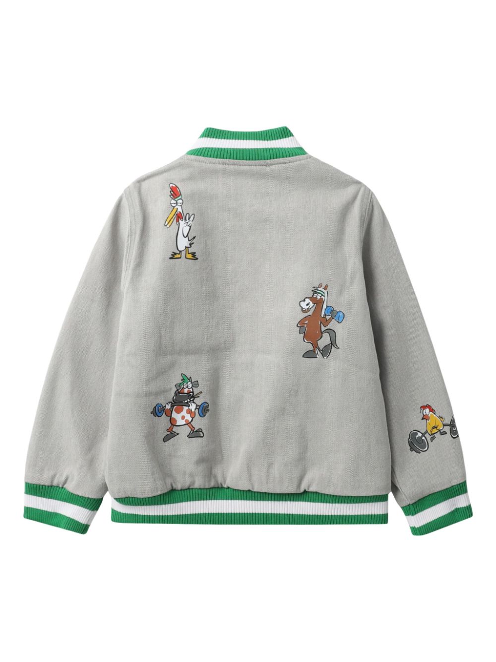 Stella McCartney Kids Bomberjack met Farmyard-applicatie - Grijs