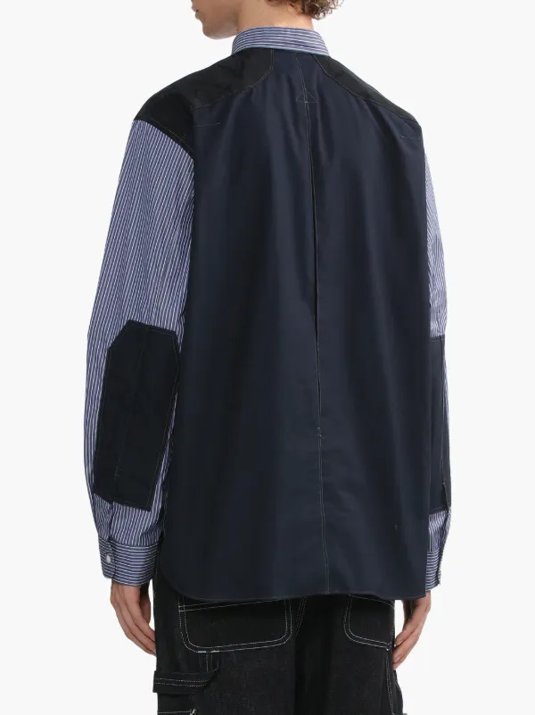 Junya Watanabe MAN ストライプ シャツ | ブルー | FARFETCH JP