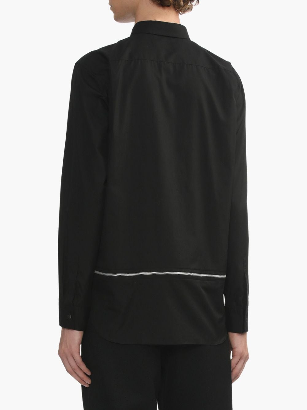 Shop Comme Des Garçons Homme Deux Zip-detail Shirt In Black