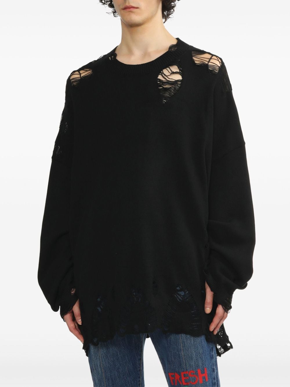 Shop Westfall Distressed-effect Jumper In Black