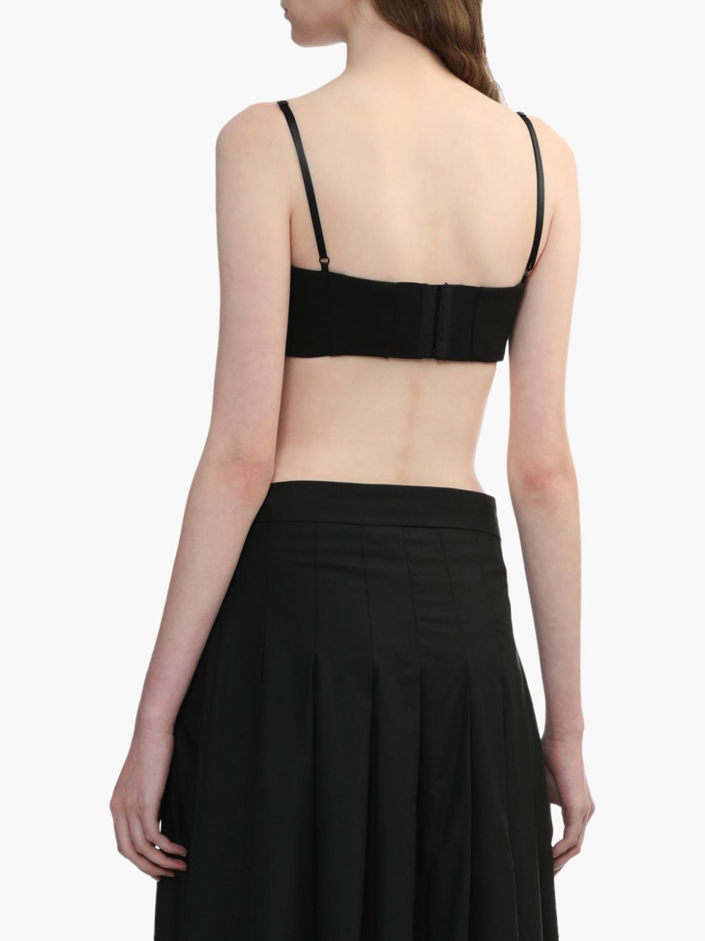 Shop Shushu-tong Balconette-style Cropped Top In Black