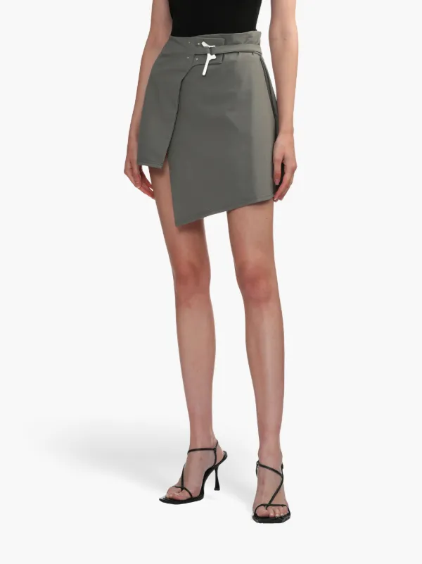 HELIOT EMIL Asymmetric Wrap Skirt | Green | FARFETCH HELIOT EMIL Asymmetric Wrap Skirt | Green | FARFETCH