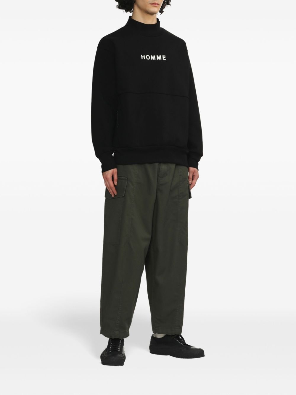 Shop Comme Des Garçons Homme Deux Tapered Cargo Trousers In Green