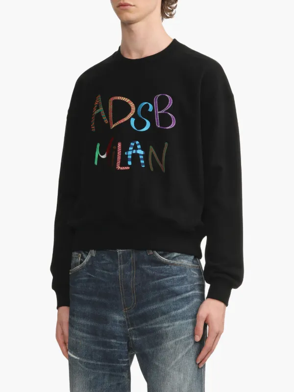 ★【ANDERSSON BELL】★NEW AB LOGO EMBROIDERY SWEATSHIR.T★ Andersson Bell logo-embroidered Sweatshirt | Black | FARFETCH