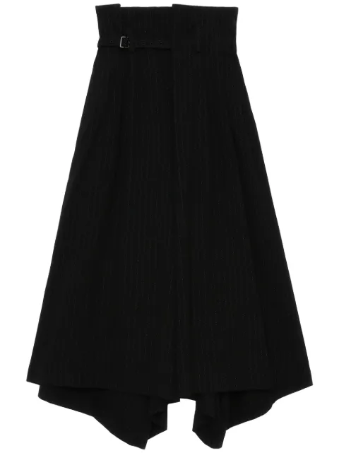 Y's pinstripe asymmetric palazzo pants