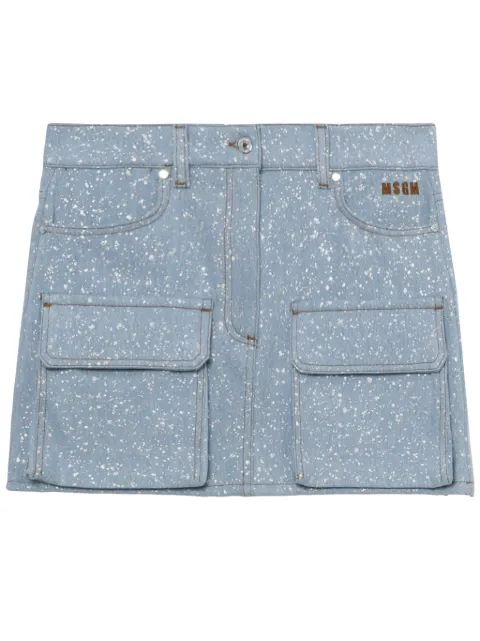 MSGM logo-embroidered mini skirt 