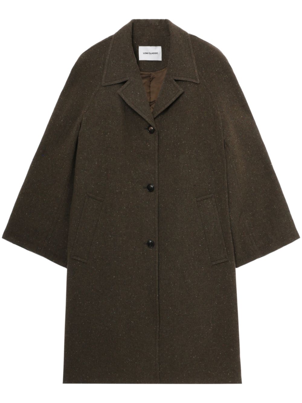 Low Classic single-breasted coat - Green