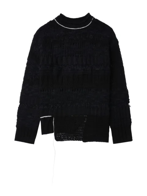Y's contrast-stitching jumper