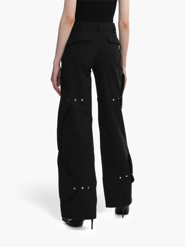 HELIOT EMIL スタッズトリム カーゴパンツ | ブラック | FARFETCH JP