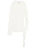 Low Classic draped-detail T-shirt - White
