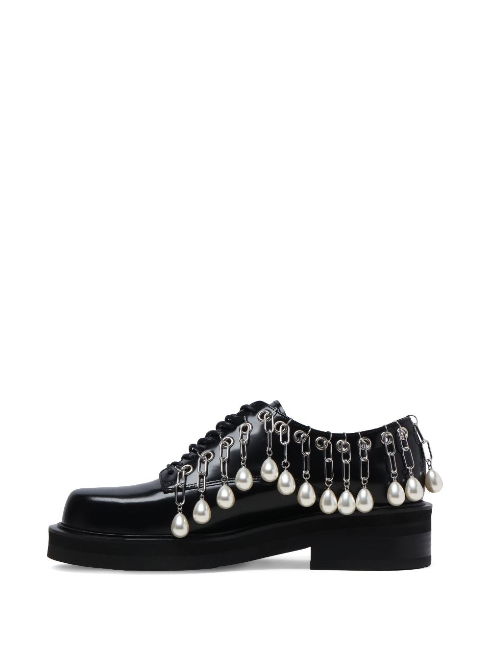 Kimhekim pearl-chain Oxford shoes Black