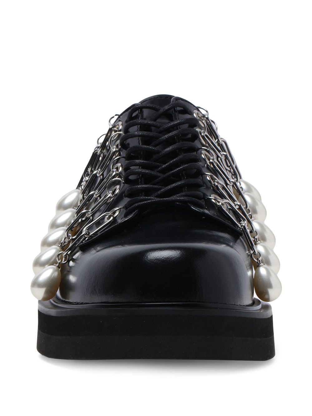 Kimhekim pearl-chain Oxford shoes Black