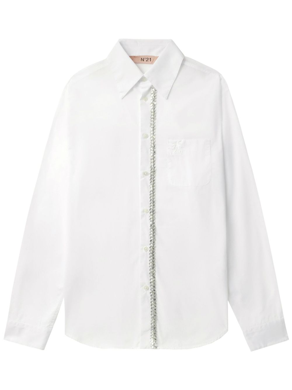 Shop N°21 Sequin-embellished Shirt In White