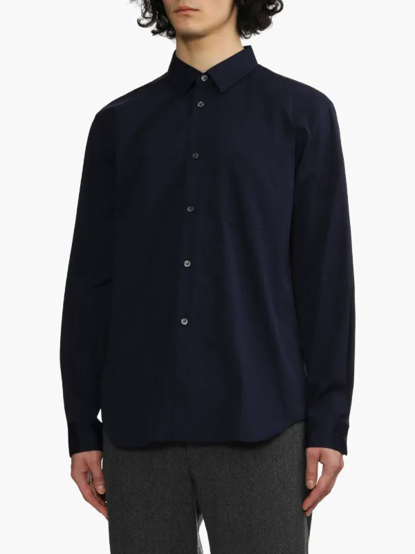 Comme Des Garçons Homme Deux zip-detail Shirt | Blue | FARFETCH