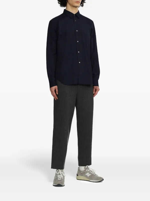 Comme Des Garçons Homme Deux zip-detail Shirt | Blue | FARFETCH
