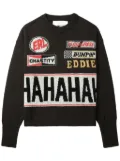 ERL slogan-intarsia jumper - Black