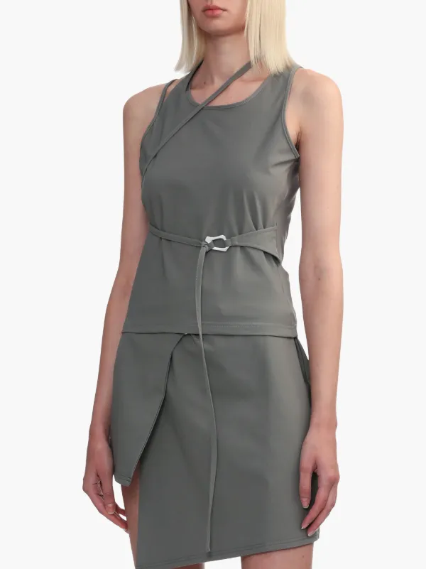 HELIOT EMIL strap-detail Draped Top | Green | FARFETCH BN