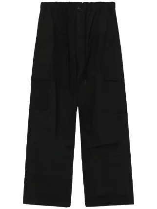 パンツ COMME des GARCONS Tuck Wide Trousers Polyester Twill Garment Treated Wide Leg Pants by Comme des