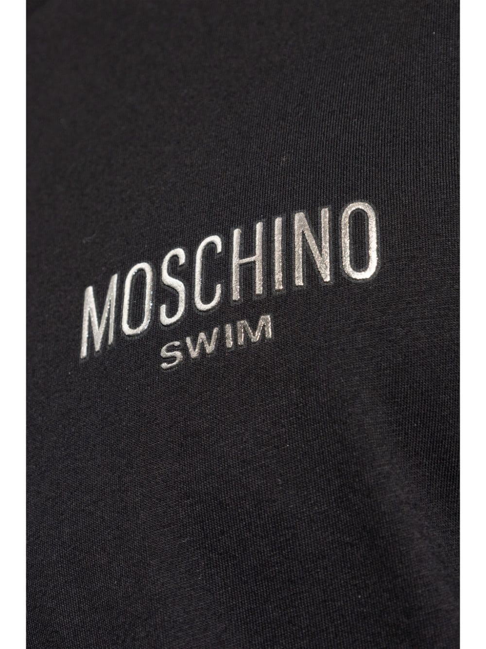 Shop Moschino Logo-embroidered T-shirt In 0555 Black