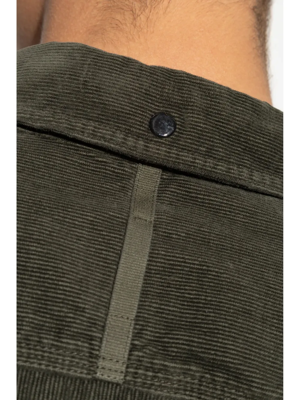 Stone Island 12707 ribfluwelen overhemd Groen