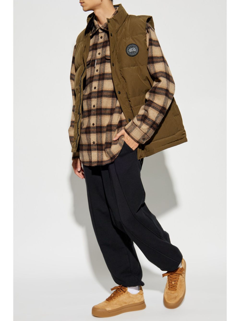 Canada Goose logo-patch gilet - Groen