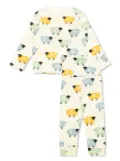 Stella McCartney Kids sheep-print cotton trousers (set of two) - Neutrals