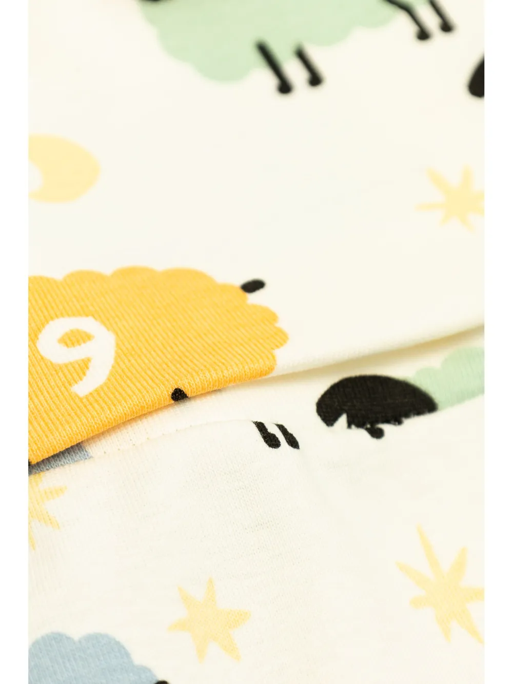 Stella McCartney Kids Twee schapenprinten katoenen broeken Beige