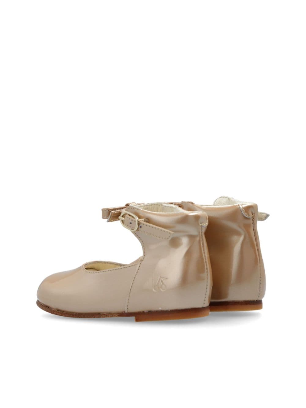 Bonpoint leather ballerina shoes - Beige