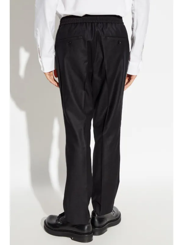 AMI Paris straight-leg Wool Trousers | Black | FARFETCH