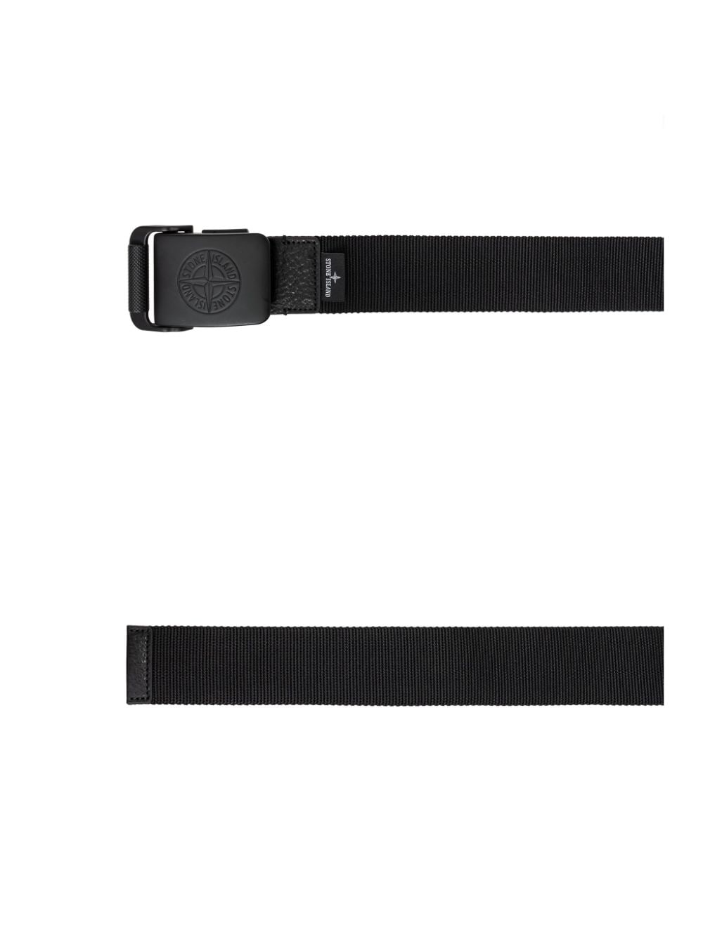 Shop Stone Island Compass Belt In Black