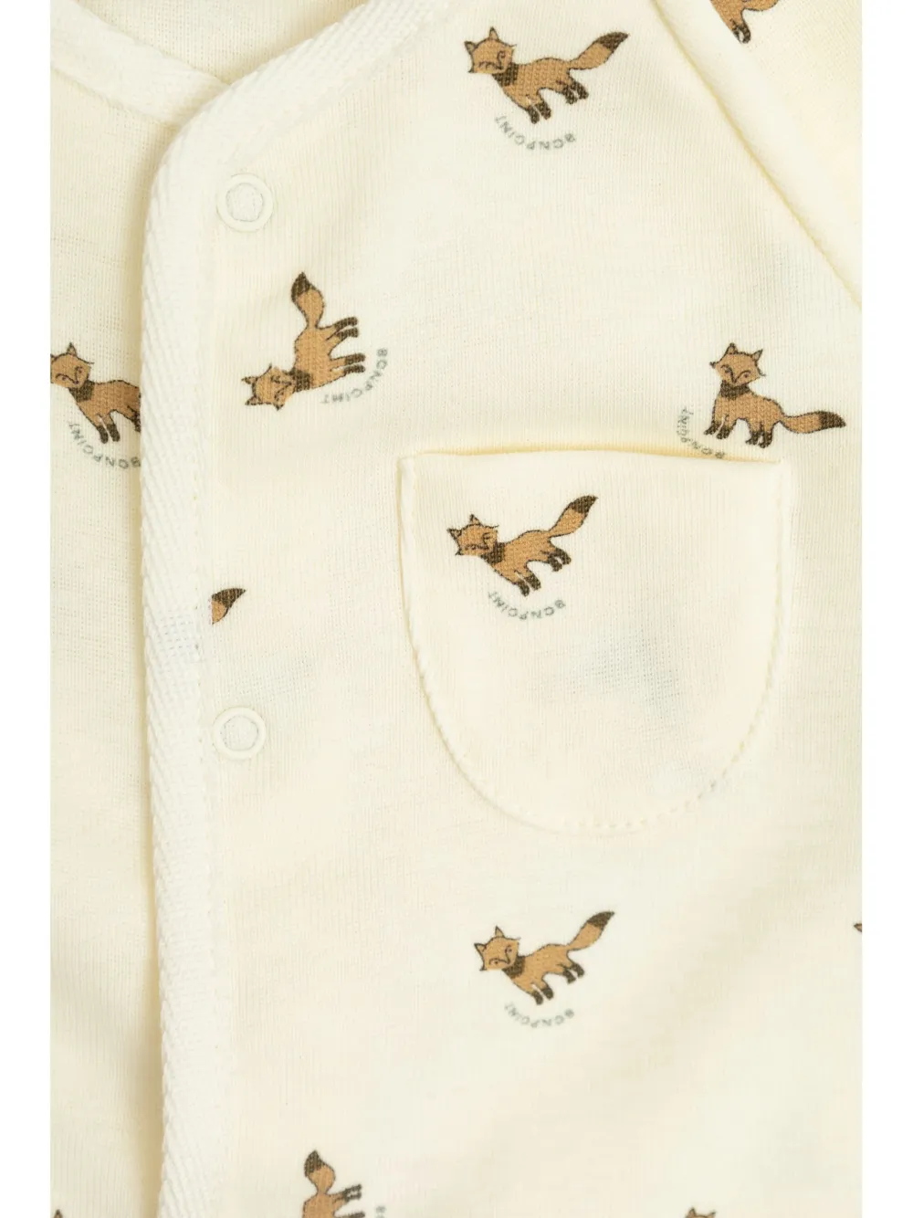 Bonpoint Romper met vossenprint Beige