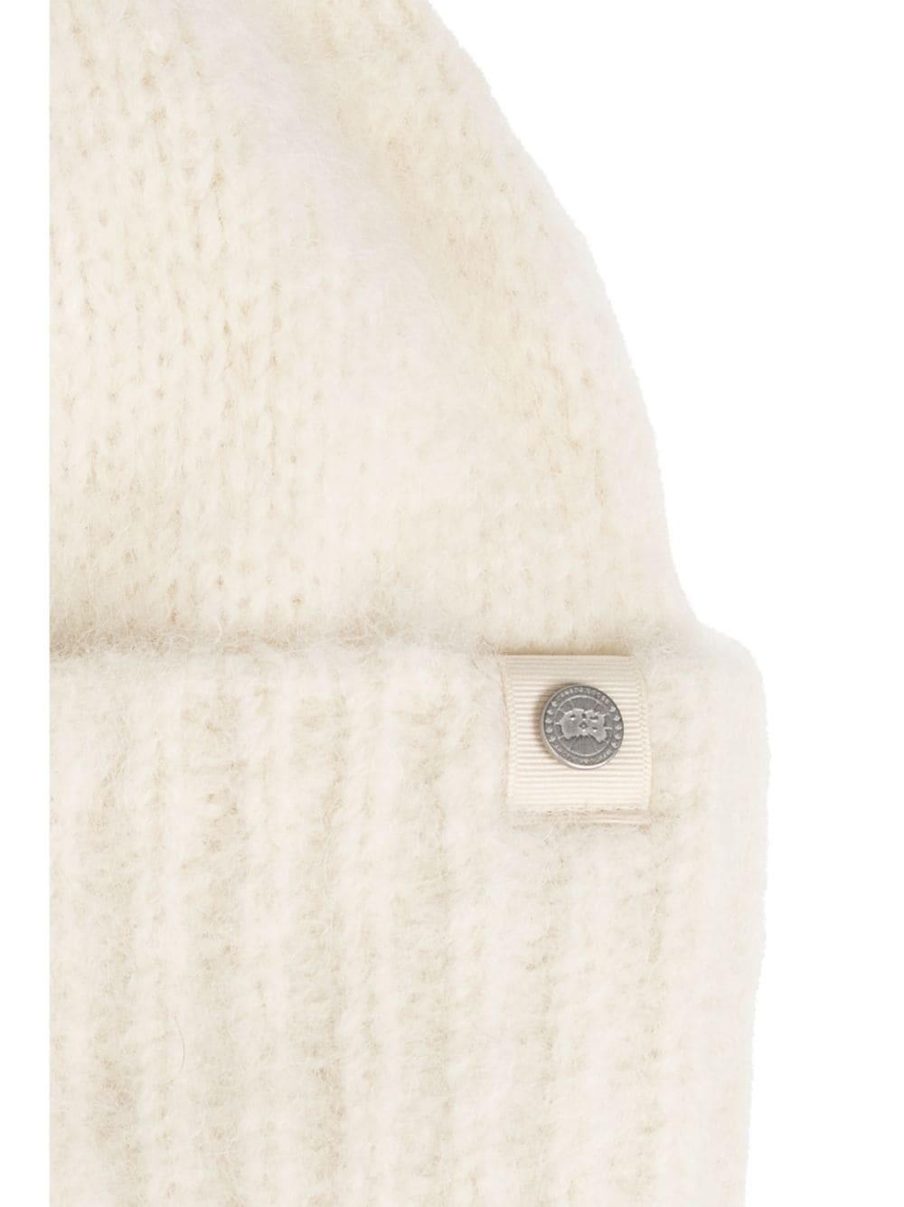 Shop Canada Goose Logo-plaque Beanie In White