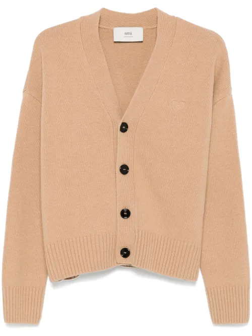 Cardigan à logo brodé - AMI Paris - Modalova