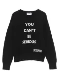 Moschino Kids jacquard sweater - Black