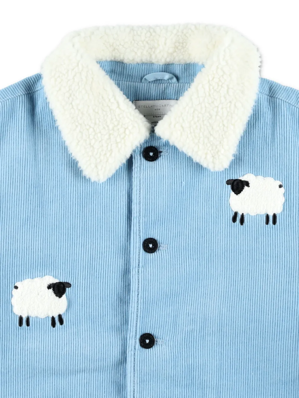 Stella McCartney Kids Spijkerjack met schapenpatroon Blauw
