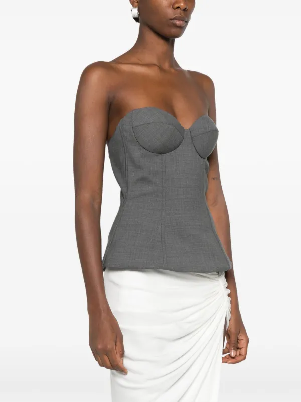 Giuseppe Di Morabito コルセットスタイル トップ | グレー