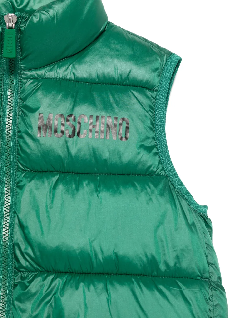 Moschino Kids Bodywarmer met logoprint Groen
